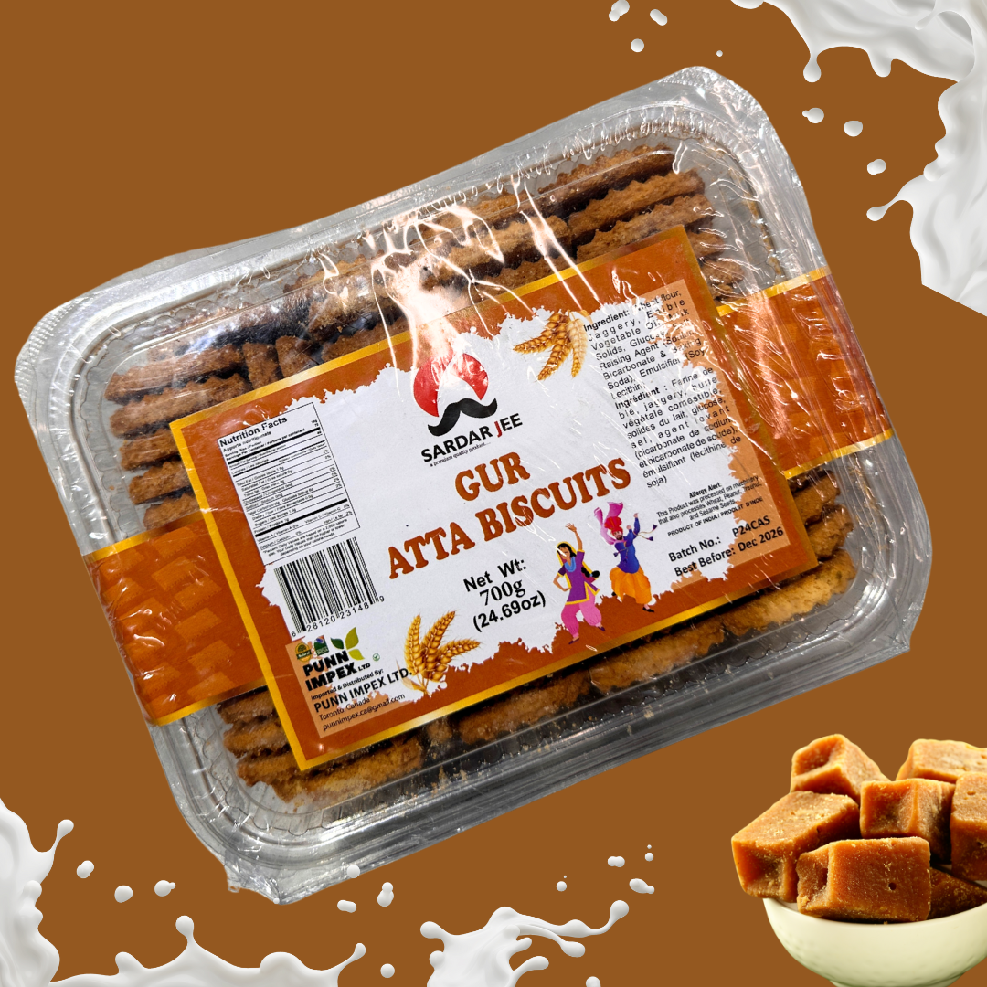 Gur Atta Biscuits | 700gm Pack | Imported from India